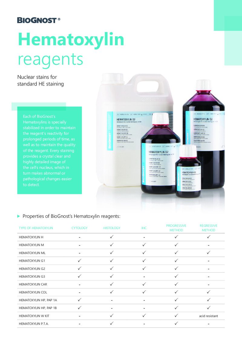 Biognost Hematoxylin Reagents